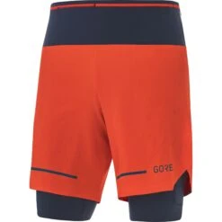 GOREWEAR Ultimate 2in1 Running Shorts - Fireball/orbit Blue AYAU