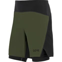 GOREWEAR R7 2in1 Shorts - Utility Green/black BH99