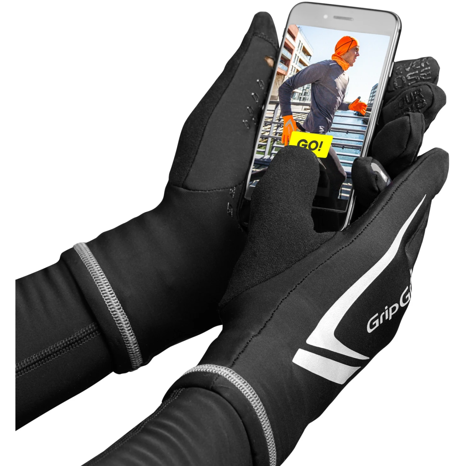 GripGrab Running Expert Winter Touchscreen Gloves - Black 4 GripGrab Running Expert Winter Touchscreen Gloves - Black - Image 4