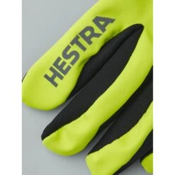 Hestra Runners All Weather - 5 Finger Running Gloves - Yellow Hi Viz -RunGear Elite hestra runners all weather 5 finger running gloves yellow hi viz 2 1071438