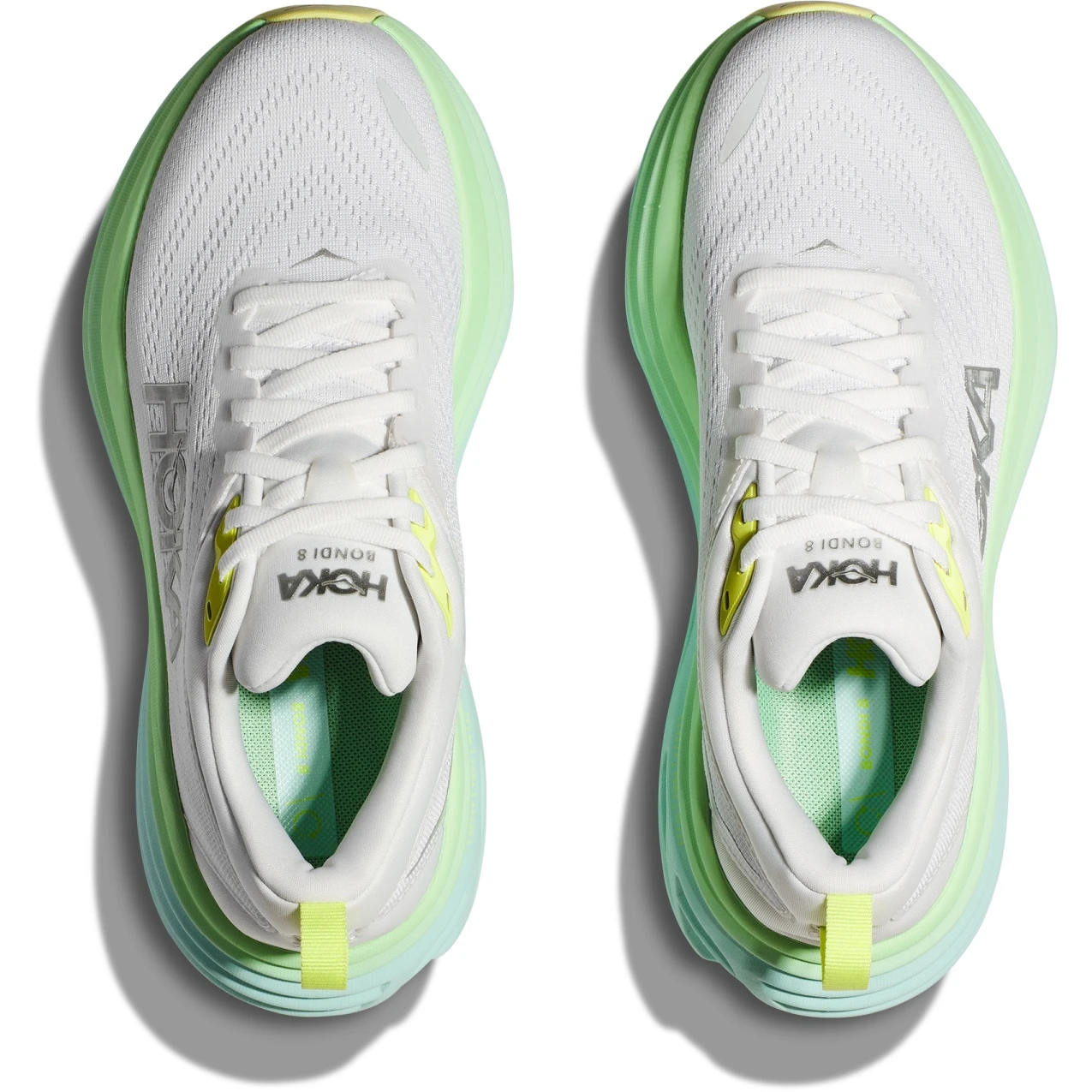 Hoka Bondi 8 Running Shoes Women - Blanc De Blanc / Sunlit Ocean 7 Hoka Bondi 8 Running Shoes Women - Blanc De Blanc / Sunlit Ocean - Image 7
