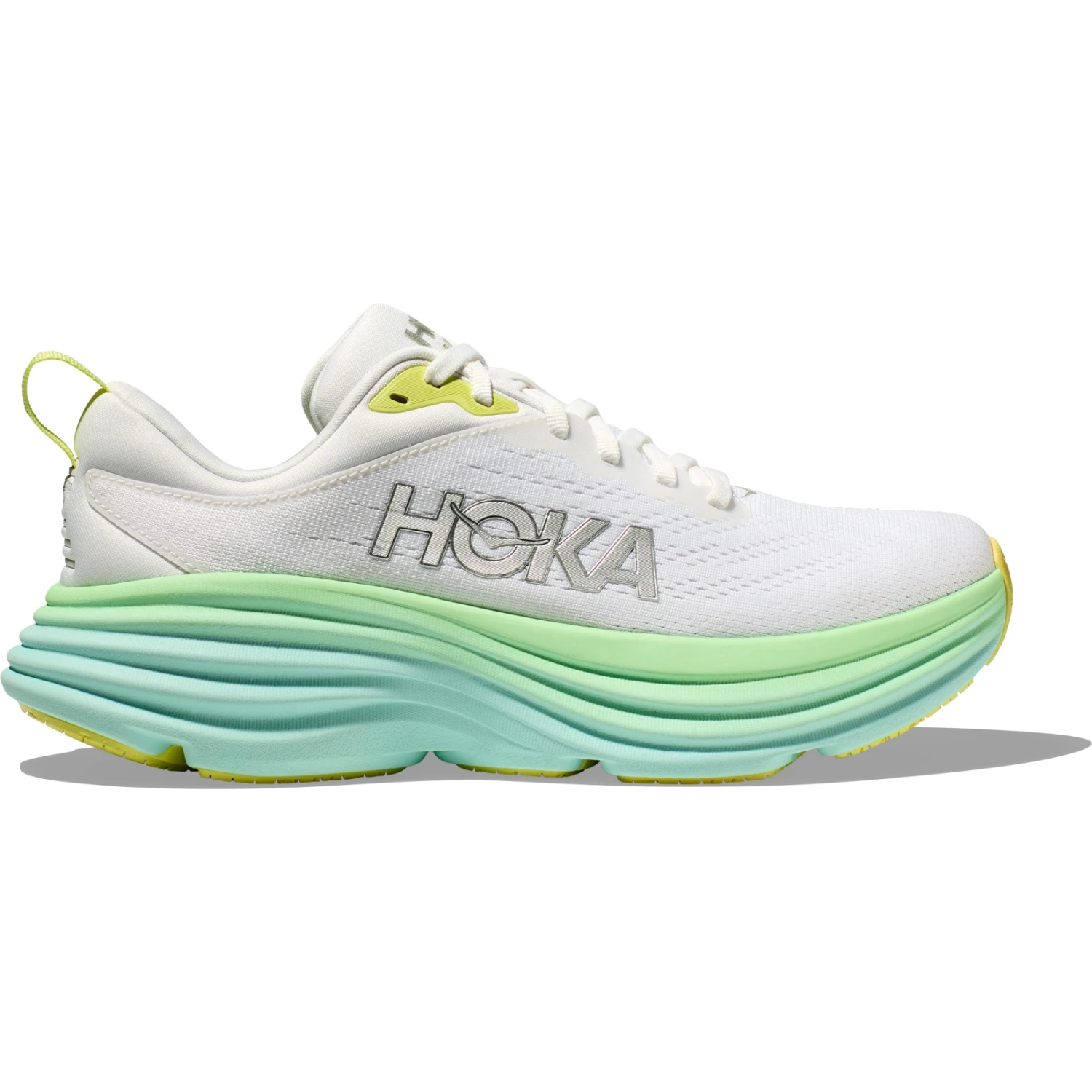 Hoka Bondi 8 Running Shoes Women - Blanc De Blanc / Sunlit Ocean 3 Hoka Bondi 8 Running Shoes Women - Blanc De Blanc / Sunlit Ocean - Image 3