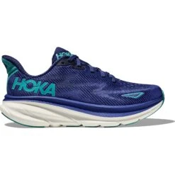 Hoka Clifton 9 Running Shoes Women - Bellwether Blue / Evening Sky -RunGear Elite hoka clifton 9 womens running shoes bellwether blue evening sky 8 1502374