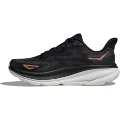 Hoka Clifton 9 Running Shoes Women - Black / Rose Gold -RunGear Elite hoka clifton 9 womens running shoes black rose gold 5 1502399