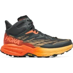 Hoka Speedgoat 5 Mid GTX Running Shoes - Blue Graphite / Amber Yellow -RunGear Elite hoka speedgoat 5 mid gtx hiking shoes blue graphite amber yellow 4 1240520