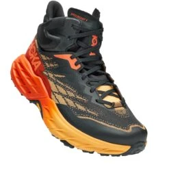 Hoka Speedgoat 5 Mid GTX Running Shoes - Blue Graphite / Amber Yellow