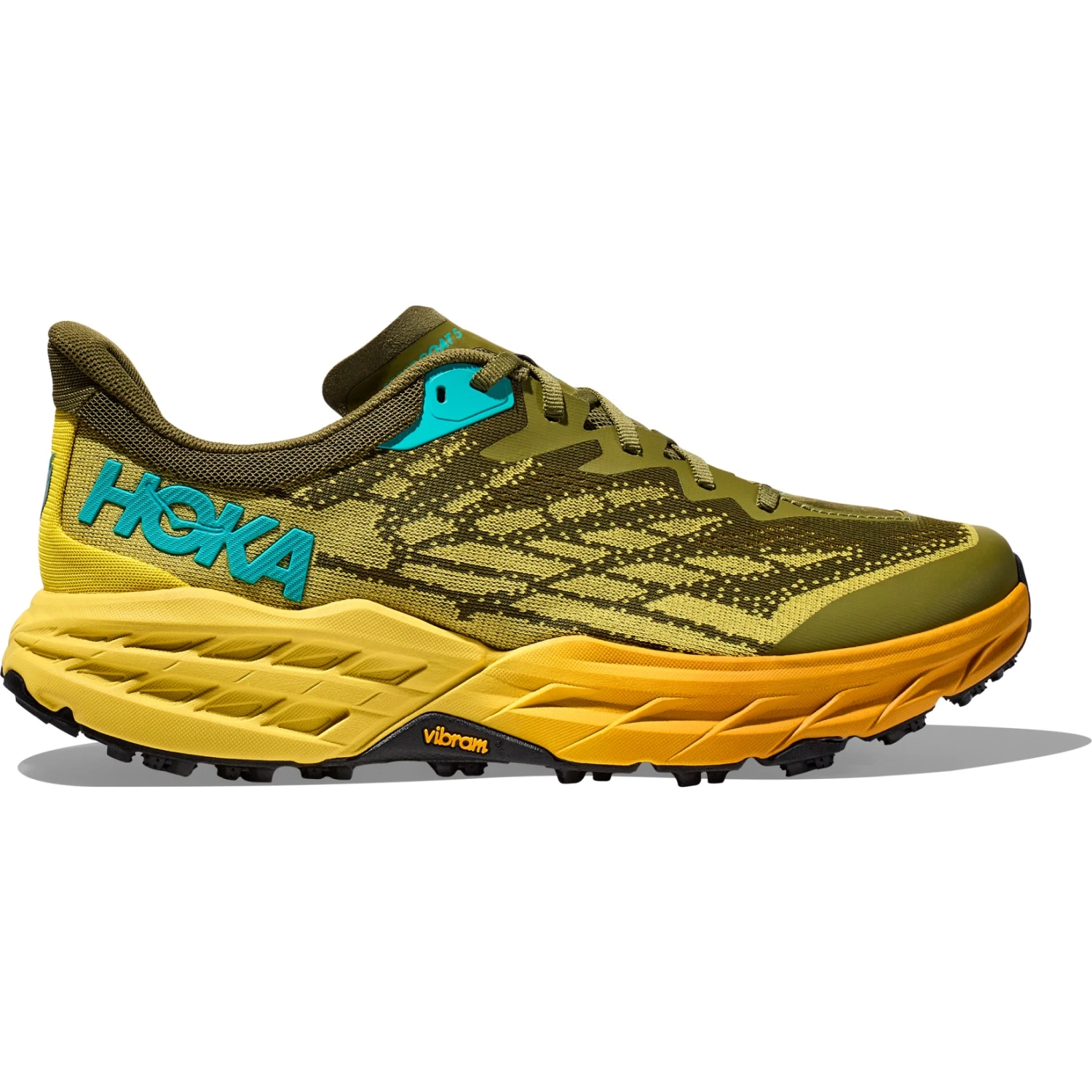 Hoka Speedgoat 5 Running Shoes Men - Avocado / Passion Fruit 2 Hoka Speedgoat 5 Running Shoes Men - Avocado / Passion Fruit - Image 2