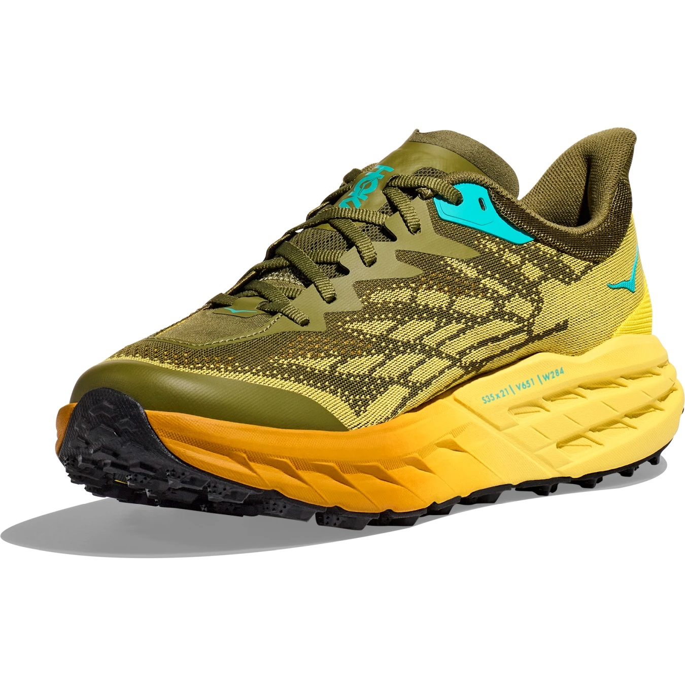 Hoka Speedgoat 5 Running Shoes Men - Avocado / Passion Fruit 3 Hoka Speedgoat 5 Running Shoes Men - Avocado / Passion Fruit - Image 3