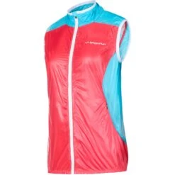 La Sportiva Briza Windbreaker Vest Women - Hibiscus/Malibu Blue