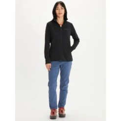 Marmot Women's Leconte Fleece Jacket - Black -RunGear Elite marmot leconte fleece jacket women black 3 1405570