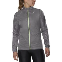 Mizuno Aero Jacket Women - Heather -RunGear Elite mizuno aero womens jacket heather 3 1115857