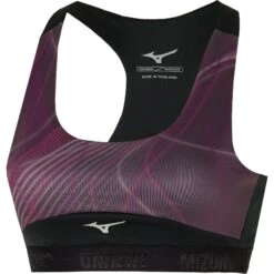Mizuno Alpha Graphic Bra Women - Grape Wine
