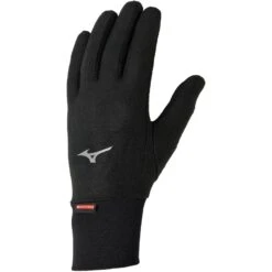 Mizuno Breath Thermo Mid Weight Fleece Gloves - Black