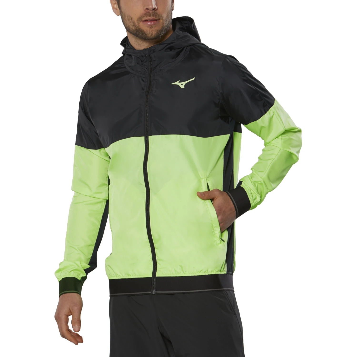 Mizuno Hoody Jacket Men - Neo Lime 3 Mizuno Hoody Jacket Men - Neo Lime - Image 3