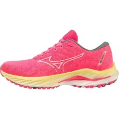 Mizuno Wave Inspire 19 Running Shoes Women - High-Vis Pink / Snow White / Luminous -RunGear Elite mizuno wave inspire 19 womens running shoes high vis pink snow white luminous 5 1503746