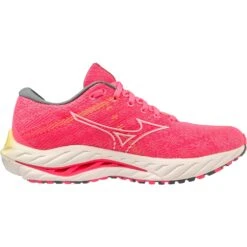 Mizuno Wave Inspire 19 Running Shoes Women - High-Vis Pink / Snow White / Luminous -RunGear Elite mizuno wave inspire 19 womens running shoes high vis pink snow white luminous 6 1503747