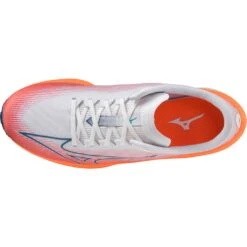 Mizuno Wave Rebellion Flash Running Shoes Men - White / Silver / Light Orange -RunGear Elite mizuno wave rebellion flash running shoes white silver light orange 4 1399208