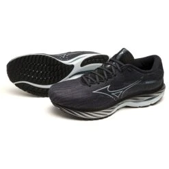 Mizuno Wave Rider 27 Wide Running Shoes Men - Ebony / Illusion Blue / Black