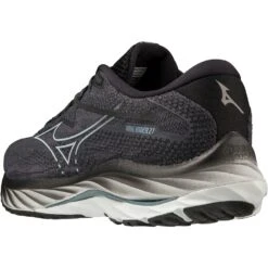 Mizuno Wave Rider 27 Wide Running Shoes Men - Ebony / Illusion Blue / Black -RunGear Elite mizuno wave rider 27 running shoes ebony illusion blue black 4 1503962
