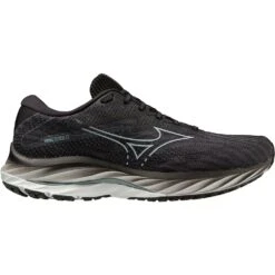 Mizuno Wave Rider 27 Wide Running Shoes Men - Ebony / Illusion Blue / Black -RunGear Elite mizuno wave rider 27 running shoes ebony illusion blue black 6 1503964