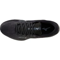 Mizuno Wave Rider 27 Wide Running Shoes Men - Ebony / Illusion Blue / Black -RunGear Elite mizuno wave rider 27 running shoes ebony illusion blue black 8 1503966