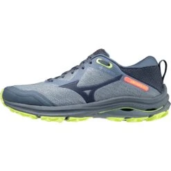 Mizuno Wave Rider GTX Trail Running Shoes Women J1GD2179 - Vintage Indigo / Vintage Indigo / Neo Lime