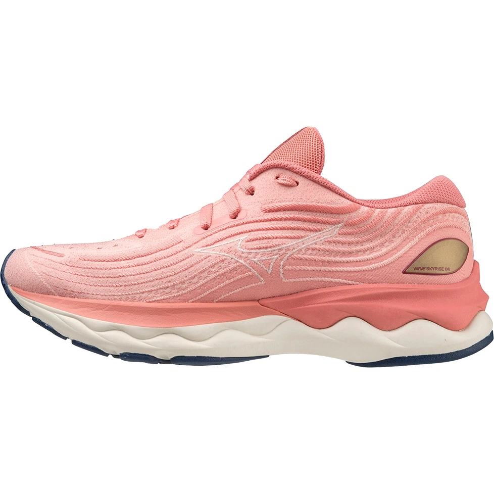 Mizuno Wave Skyrise 4 Running Shoes Women - Peach Bud / Vaporous Gray / Peach Blossom 1 Mizuno Wave Skyrise 4 Running Shoes Women - Peach Bud / Vaporous Gray / Peach Blossom