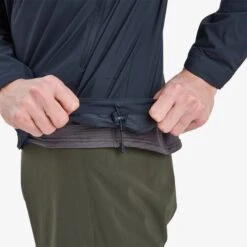 Montane Featherlite Hooded Windproof Jacket - Eclipse Blue -RunGear Elite montane featherlite hooded windproof jacket eclipse blue 11 1543735