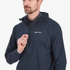 Montane Featherlite Hooded Windproof Jacket - Eclipse Blue -RunGear Elite montane featherlite hooded windproof jacket eclipse blue 6 1543730