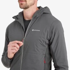 Montane Fireball Lite Insulated Hooded Jacket - Slate -RunGear Elite montane fireball lite hoodie jacket slate 6 1445120