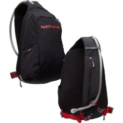 Nathan Sports Run Sling 8L Running Backpack - Black/Ribbon Red -RunGear Elite nathan sports limitless 8l running backpack black ribbon red 10 5 1431540