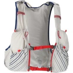 Nathan Sports Pinnacle 12L Hydration Race Vest - Vapor Grey/Ribbon Red