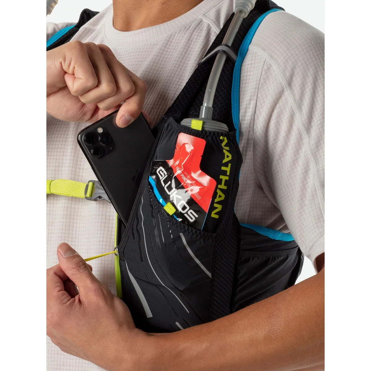 Nathan Sports Pinnacle 4L Hydration Pack - Black / Finish Lime 8 Nathan Sports Pinnacle 4L Hydration Pack - Black / Finish Lime - Image 8