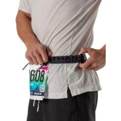 Nathan Sports Race Number Nutrition Waistbelt - Black / Reflective Silver -RunGear Elite nathan sports race number nutrition waistbelt black reflective silver 5 1175837