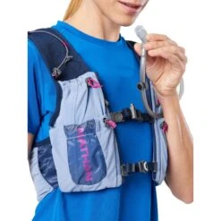 Nathan Sports VaporAiress 3.0 7L Hydration Vest - Periwinkle/Magenta -RunGear Elite nathan sports vapor airess 3 0 7l hydration vest periwinkle magenta 8 1449671