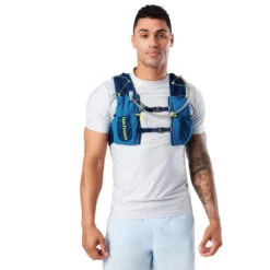 Nathan Sports VaporAir 3.0 7L Hydration Vest - Deep Blue/Safety Yellow -RunGear Elite nathan sports vaporair 3 0 7 l deep blue safety yellow 4 2 1449415