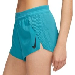Nike AeroSwift Women's Running Shorts - Rapid Teal/black CZ9398-443 -RunGear Elite nike aeroswift womens running shorts rapid teal black cz9398 443 3 1516955