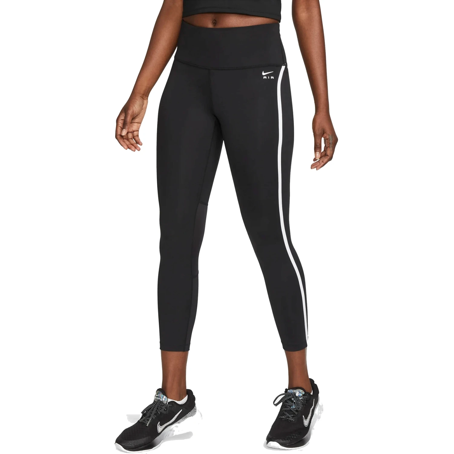 Nike Air Fast Dri-FIT Mid-Rise Women's 7/8 Tights - Black/black/white FB7612-010 1 Nike Air Fast Dri-FIT Mid-Rise Women's 7/8 Tights - Black/black/white FB7612-010