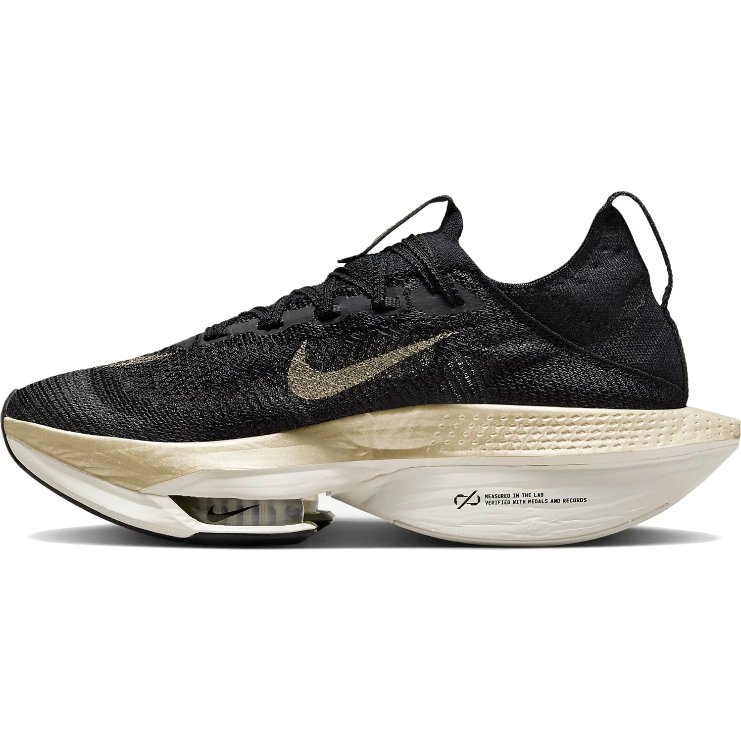 Nike Air Zoom Alphafly 2 Road Racing Shoes Men - Black/sail/metalic Gold Grain DN3555-001 2 Nike Air Zoom Alphafly 2 Road Racing Shoes Men - Black/sail/metalic Gold Grain DN3555-001 - Image 2