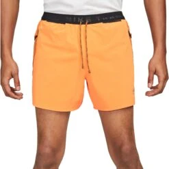 Nike Dri-FIT 5" Trail Running Shorts Men - Bright Mandarin/monarch/olive Flak DV9311-885