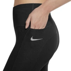 Nike Epic Fast Mid-Rise Running Tights Women - Black/reflective Silver CZ9240-010 -RunGear Elite nike epic fast womens running tights black reflective silver cz9240 010 3 918241