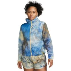 Nike Repel Trail Running Jacket Women - Topaz Gold/topaz Gold/mineral Teal DX1041-795
