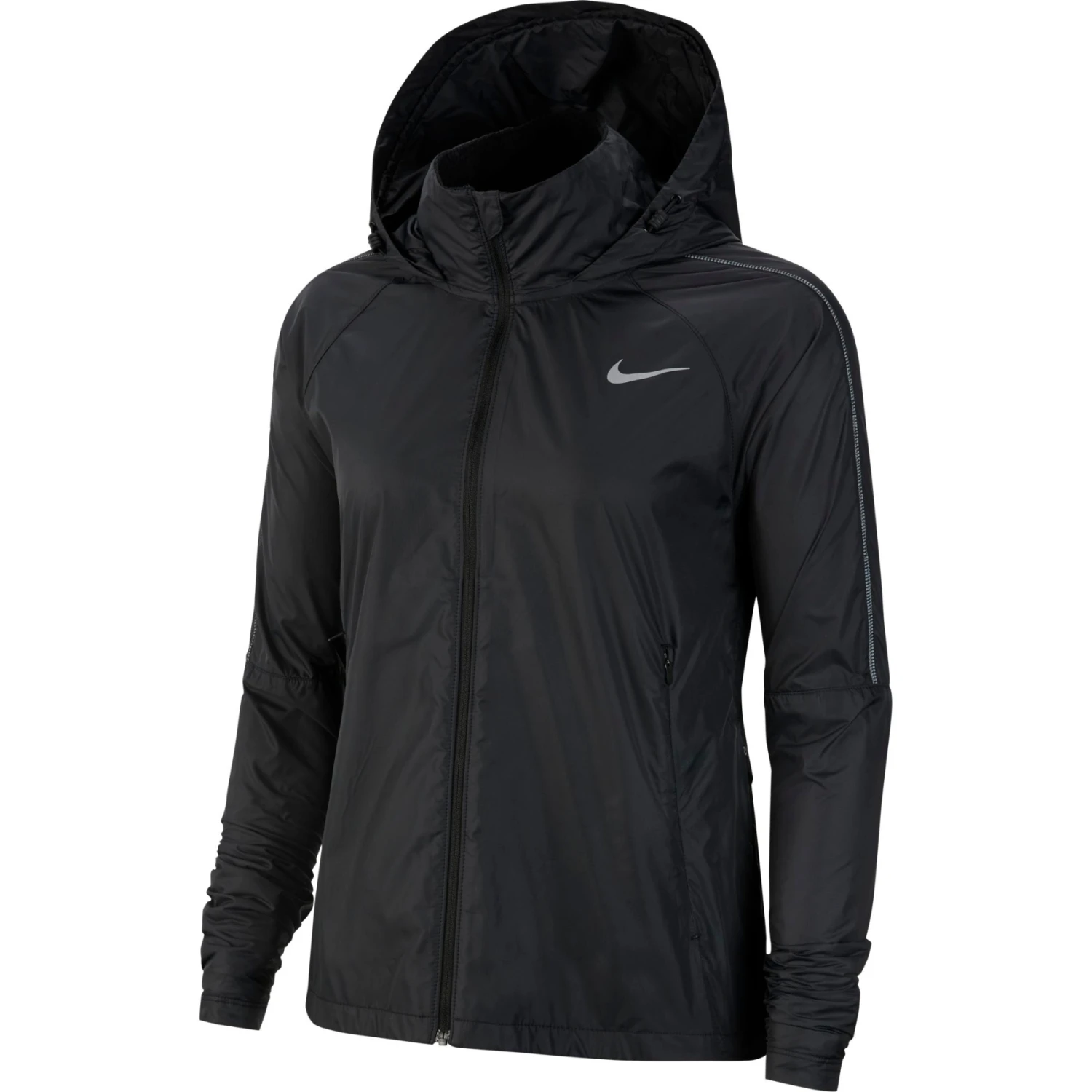 Nike Shield Running Jacket Women - Black/black/reflective Silver CU3385-010 1 Nike Shield Running Jacket Women - Black/black/reflective Silver CU3385-010