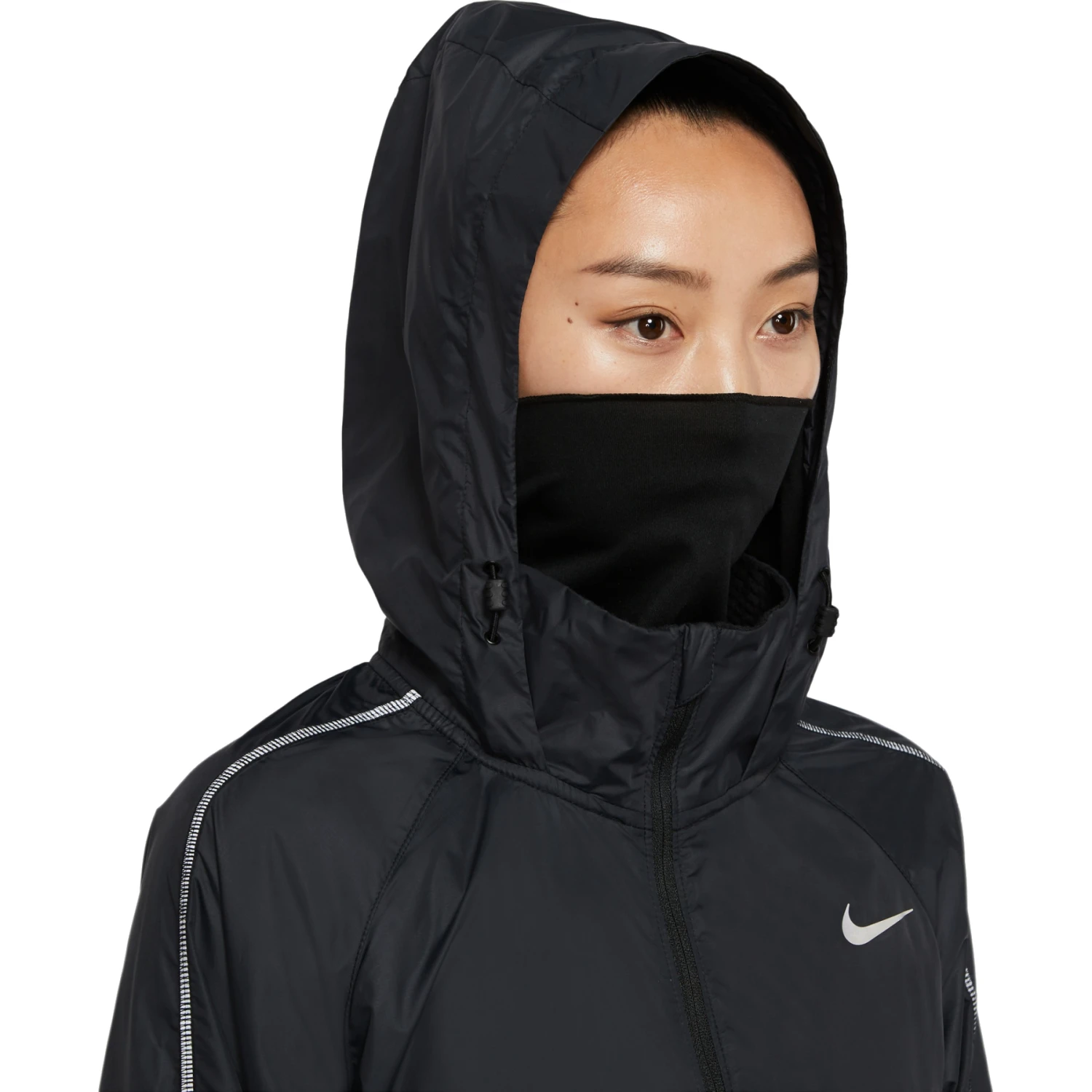 Nike Shield Running Jacket Women - Black/black/reflective Silver CU3385-010 4 Nike Shield Running Jacket Women - Black/black/reflective Silver CU3385-010 - Image 4