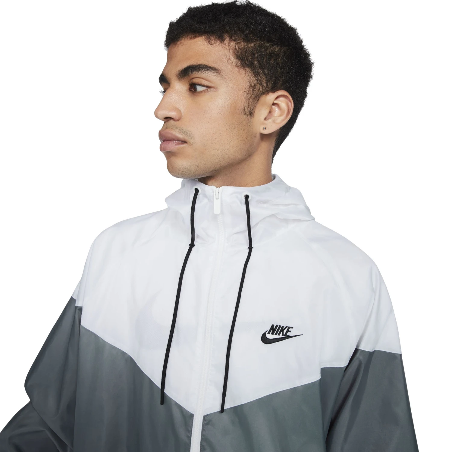 Nike Sportswear Heritage Essentials Windrunner Hooded Jacket Men - Smoke Grey/white/smoke Grey/black DA0001-084 2 Nike Sportswear Heritage Essentials Windrunner Hooded Jacket Men - Smoke Grey/white/smoke Grey/black DA0001-084 - Image 2
