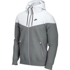 Nike Sportswear Heritage Essentials Windrunner Hooded Jacket Men - Smoke Grey/white/smoke Grey/black DA0001-084