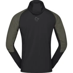Norrona Senja Alpha90 Zip Hood Jacket Men - Olive Night -RunGear Elite norrona senja alpha90 zip hood jacket men olive night 3 1518641