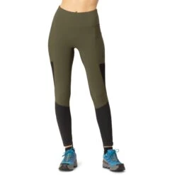 Norrona Senja Equaliser Stretch Tights Women - Olive Night/Caviar