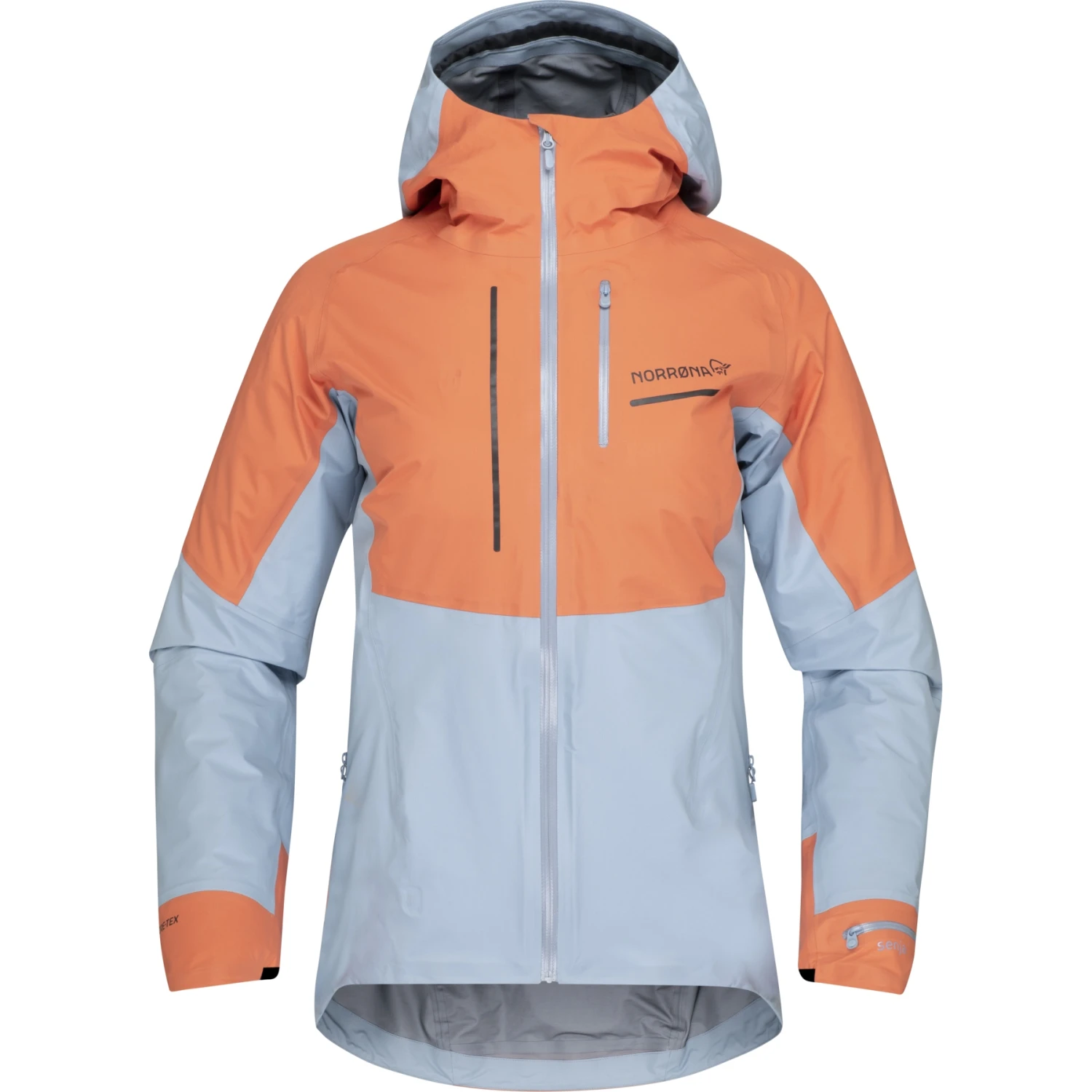 Norrona Senja Gore-Tex Active Jacket Women - Flamingo/Blue Fog 2 Norrona Senja Gore-Tex Active Jacket Women - Flamingo/Blue Fog - Image 2
