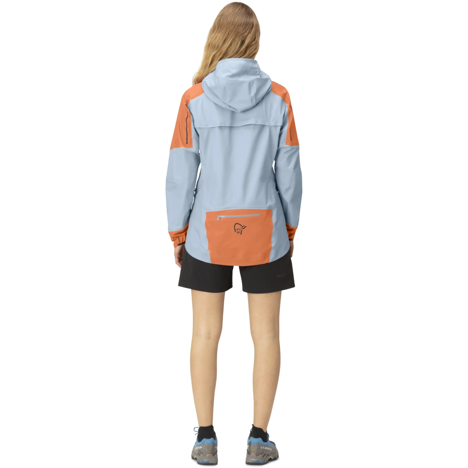 Norrona Senja Gore-Tex Active Jacket Women - Flamingo/Blue Fog 5 Norrona Senja Gore-Tex Active Jacket Women - Flamingo/Blue Fog - Image 5